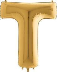 Grabo Nafukovací balónik písmeno T zlaté 102 cm