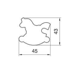 Smolík Vykrajovačka hojdací koník 4,5 cm