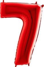 Grabo Nafukovací balónik číslo 7 červený 102 cm extra veľký