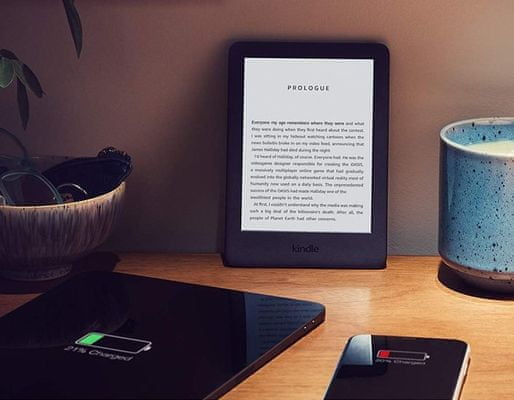 Čítačka e-kníh Amazon Kindle Touch 2019, dlhá výdrž na jedno nabitie, veľkokapacitná batéria