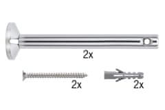 Paulmann Paulmann Lankový systém LE upínač / záves na naskrutkovanie 1 pár 165mm matný chróm 178.24 P 17824 17824