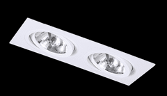BPM BPM Vstavané svietidlo Aluminio Blanco, biela, 2x75W, 230V 4251GU