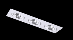 BPM BPM Vstavané svietidlo Aluminio Blanco, biela, 3x100W, 12V 4252