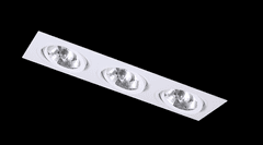 BPM BPM Vstavané svietidlo Aluminio Blanco, biela, 27LEDx3W, 230V 4252LED.D40.3K