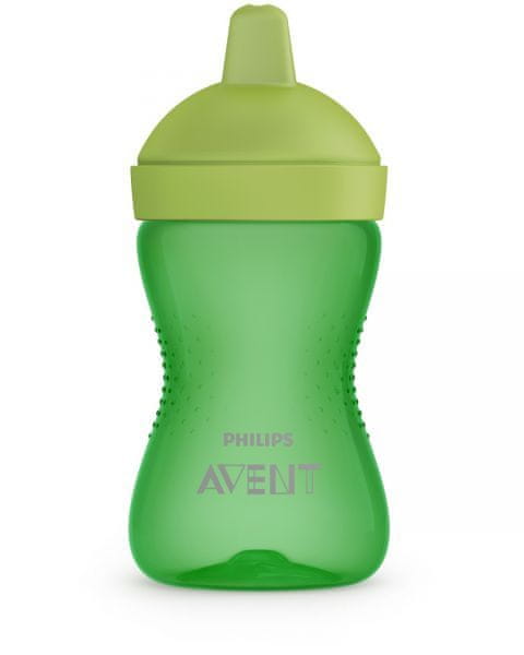 Philips Avent Hrnček 300 ml Grippy tvrdý náustok zelená