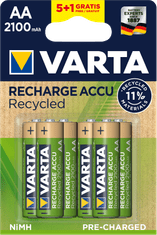 VARTA Nabíjacie batérie Recycled 5+1 AA 2100 mAh R2U 56816101476 - rozbalené