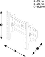 HAMA Thomson WAB646 nástenný držiak TV, 200 × 200, naklápací 132032