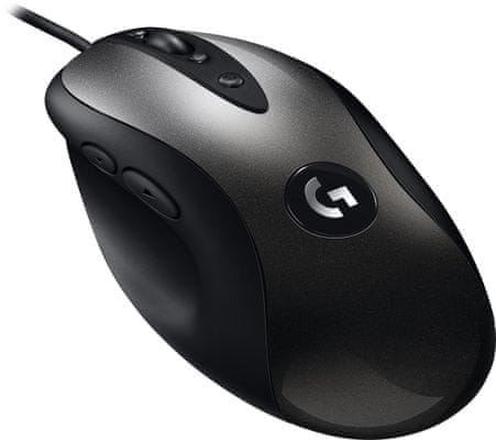 Herná myš Logitech G MX518 káblová 16 000 DPI programovateľné tlačidlá integrovaná pamäť nový snímač