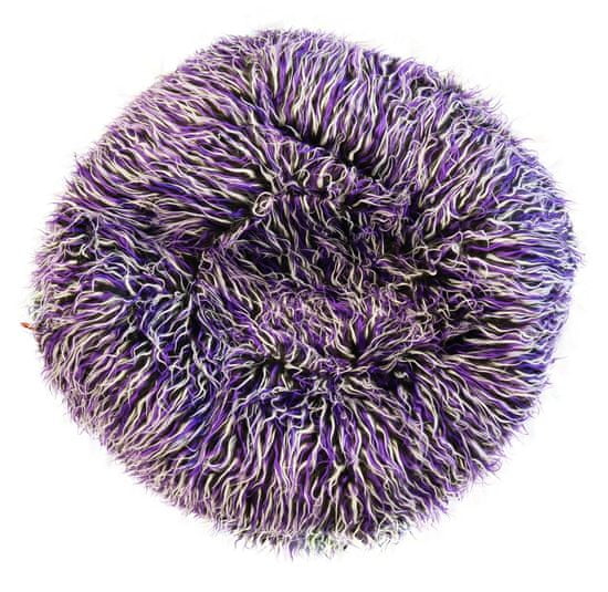 Beanbag Sedací vak Shaggy Multicolor white-black-purple