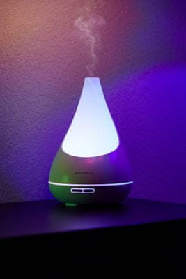 Chytrý difuzér a zvlhčovač vzduchu Vocolinc Smart Aróma Diffuser Flowerbud, ultrazvuková technológia, LED osvetlenie, ovládanie aplikáciou, hlasom, Wi-Fi