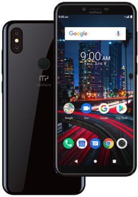 myPhone City 2, duálny fotoaparát, rýchle pripojenie LTE, veľký displej, čítačka odtlačkov prstov, Android 9.0