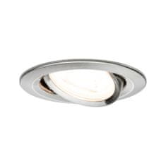 Paulmann Paulmann Vstavané svietidlo LED Nova kruhové 1x6,5W GU10 kov kartáčovaný výklopné 3-krokové-stmievateľné 934.64 P 93464 93464