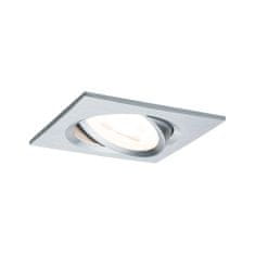 Paulmann Paulmann Vstavané svietidlo LED Nova hranaté 1x6,5W hliník brúsený výklopné 3-krokové-stmievateľné 934.91 P 93491 93491