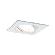 Paulmann Paulmann Vstavané svietidlo LED Nova hranaté 1x6,5W GU10 biela mat výklopné 3-krokové-stmievateľné 934.71 P 93471 93471