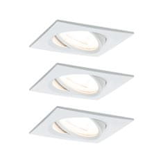 Paulmann Paulmann Vstavané svietidlo LED Nova hranaté 3x6,5W GU10 biela mat výklopné 934.36 P 93436 93436