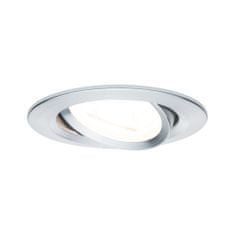 Paulmann Paulmann Vstavané svietidlo LED Nova kruhové 1x6,5W GU10 hliník brúsený výklopné 3-krokové-stmievateľné 934.68 P 93468 93468