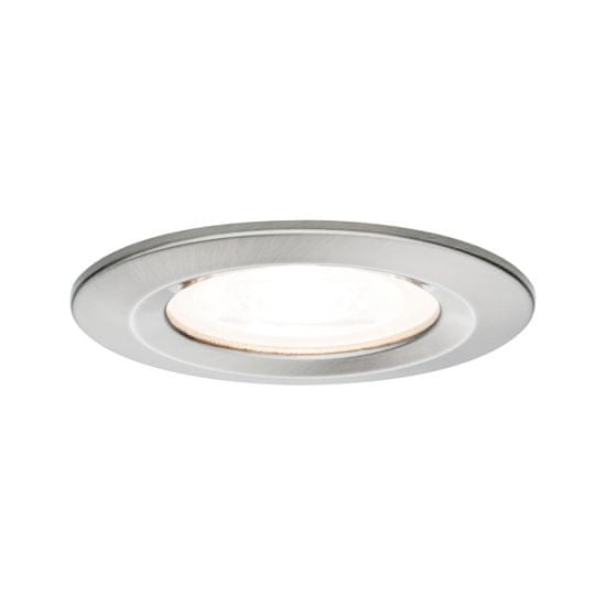 Paulmann Paulmann Vstavané svietidlo LED Nova kruhové 1x6,5W GU10 kov kartáčovaný nevýklopnou 3-krokové-stmievateľné 934.75 P 93475 93475