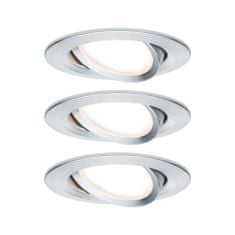 Paulmann Paulmann Vstavané svietidlo LED Nova kruhové 3x6,5W hliník brúsený nastaviteľné 934.51 P 93451 93451