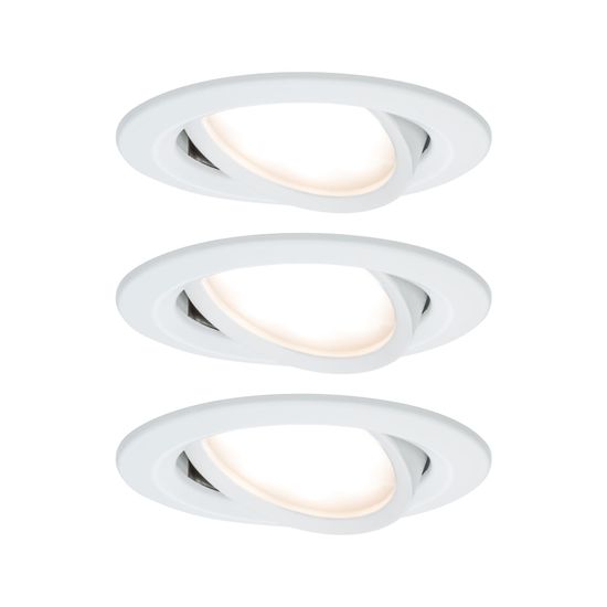 Paulmann Paulmann Vstavané svietidlo LED Nova kruhové 3x6,5W biela mat nastaviteľné 3-krokové-stmievateľné 934.85 P 93485 93485