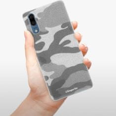 iSaprio Silikónové puzdro - Gray Camuflage 02 pre Huawei P20