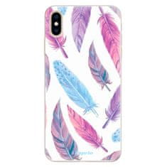 iSaprio Silikónové puzdro - Feather Pattern 10 pre Apple iPhone Xs Max