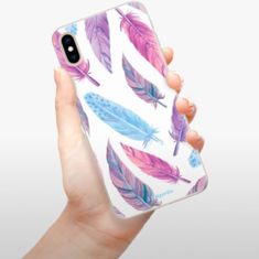 iSaprio Silikónové puzdro - Feather Pattern 10 pre Apple iPhone Xs Max