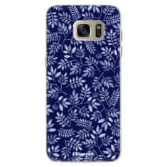 iSaprio Silikónové puzdro - Blue Leaves 05 pre Samsung Galaxy S7 Edge