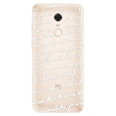 iSaprio Silikónové puzdro - Handwriting 01 - white pre Xiaomi Redmi 5 Plus