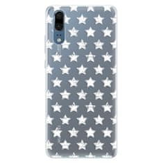 iSaprio Silikónové puzdro - Stars Pattern - white pre Huawei P20