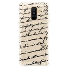 iSaprio Silikónové puzdro - Handwriting 01 - black pre Samsung Galaxy A6 plus