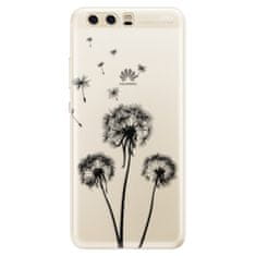 iSaprio Silikónové puzdro - Three Dandelions - black pre Huawei P10