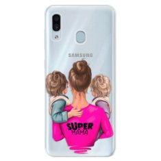 iSaprio Silikónové puzdro - Super Mama - Two Boys pre Samsung Galaxy A30