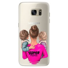 iSaprio Silikónové puzdro - Super Mama - Two Boys pre Samsung Galaxy S7