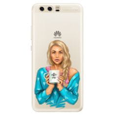 iSaprio Silikónové puzdro - Coffe Now - Blond pre Huawei P10