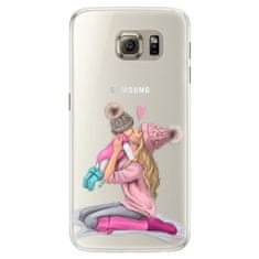 iSaprio Silikónové puzdro - Kissing Mom - Blond and Girl pre Samsung Galaxy S6 Edge