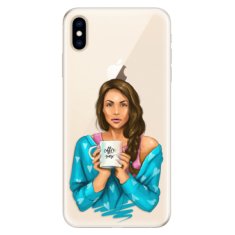 iSaprio Silikónové puzdro - Coffe Now - Brunette pre Apple iPhone Xs Max