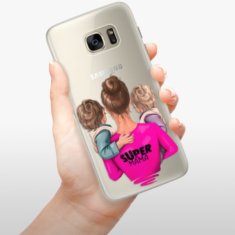 iSaprio Silikónové puzdro - Super Mama - Two Boys pre Samsung Galaxy S7