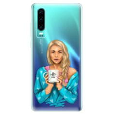 iSaprio Silikónové puzdro - Coffe Now - Blond pre Huawei P30