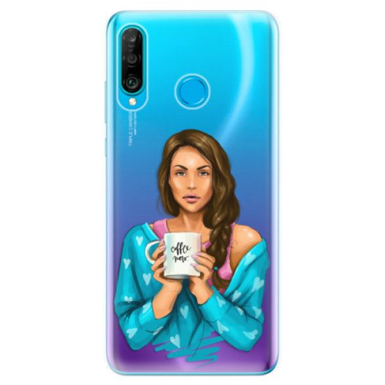 iSaprio Silikónové puzdro - Coffe Now - Brunette pre Huawei P30 Lite