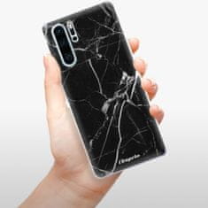 iSaprio Silikónové puzdro - Black Marble 18 pre Huawei P30 Pro