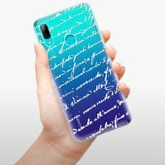 iSaprio Silikónové puzdro - Handwriting 01 - white pre Huawei P Smart 2019