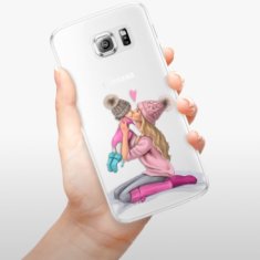 iSaprio Silikónové puzdro - Kissing Mom - Blond and Girl pre Samsung Galaxy S6 Edge
