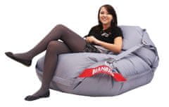 Beanbag Sedací vak 189x140 comfort s popruhmi gray