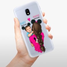 iSaprio Silikónové puzdro - Mama Mouse Brunette and Boy pre Samsung Galaxy J3 (2017)