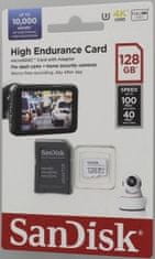 SanDisk Micro SDXC High Endurance 128GB 100MB/s UHS-I U3 + SD adaptér (SDSQQNR-128G-GN6IA)