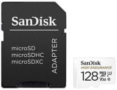 SanDisk Micro SDXC High Endurance 128GB 100MB/s UHS-I U3 + SD adaptér (SDSQQNR-128G-GN6IA)