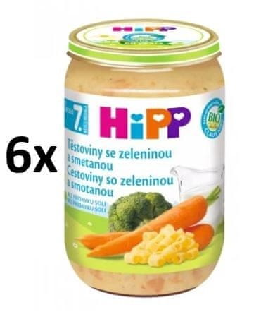 HiPP Bio Cestoviny so zeleninou a smotanou 6x220g