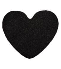 Vopi Kusový koberec Eton čierny srdce 100x120 srdce