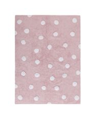 Lorena Canals Pre zvieratá: Prateľný koberec Polka Dots Pink-White 120x160