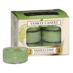 Yankee Candle Sviečky čajové , Vanilka s limetkou, 12 ks